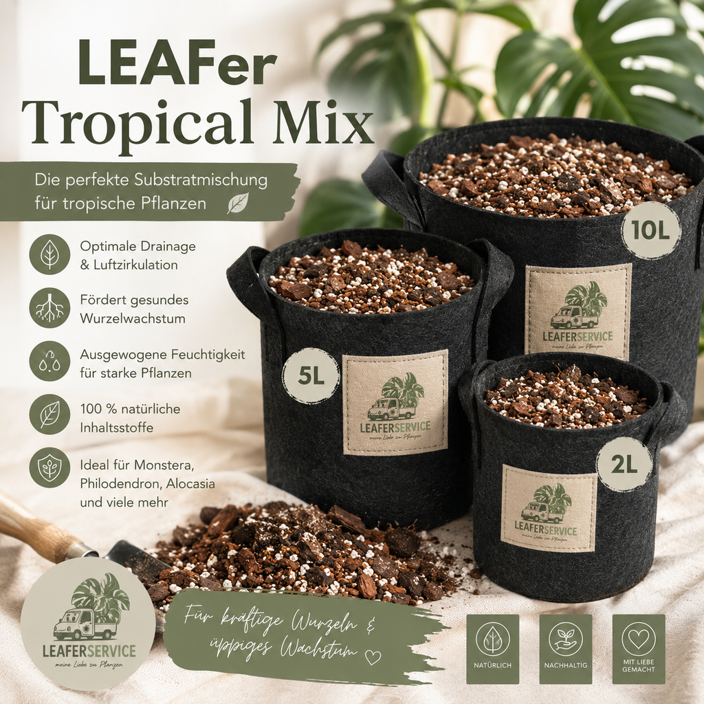 LEAFS Tropical Mix - Premium-Mischung für tropische Zimmerpflanzen